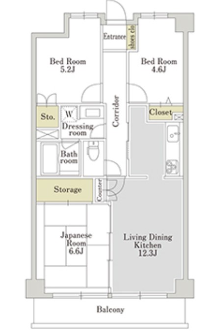 アーバンパーク三ツ池公園 W棟の間取り