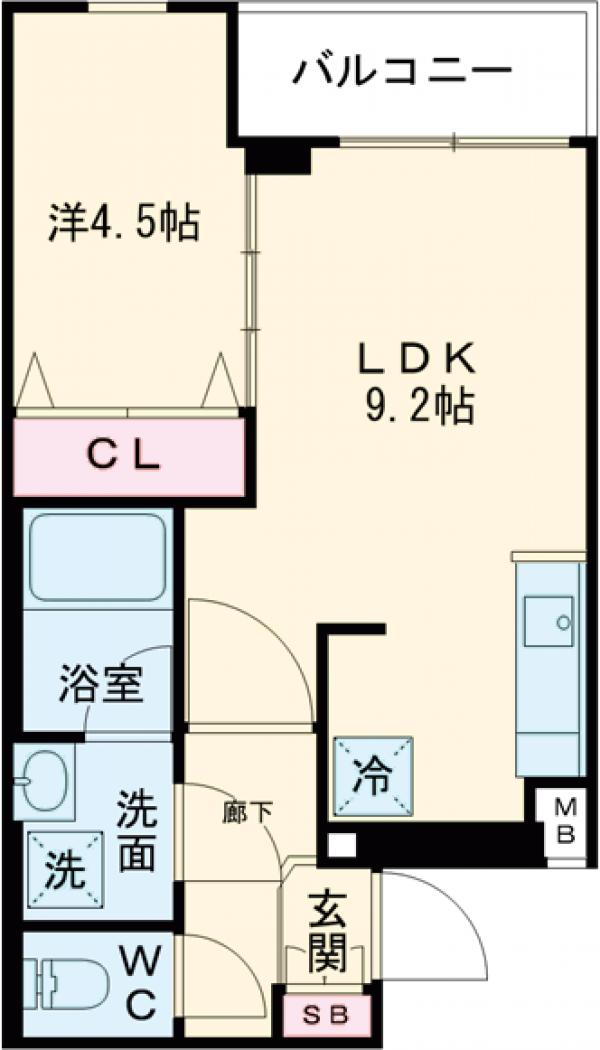 アイルグランデ品川・305号室の間取り