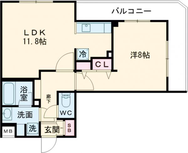 アイルグランデ品川・401号室の間取り