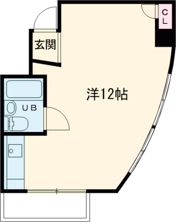 クロス五本木・301号室の間取り