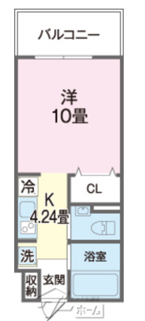 アズールあちり・105号室の間取り