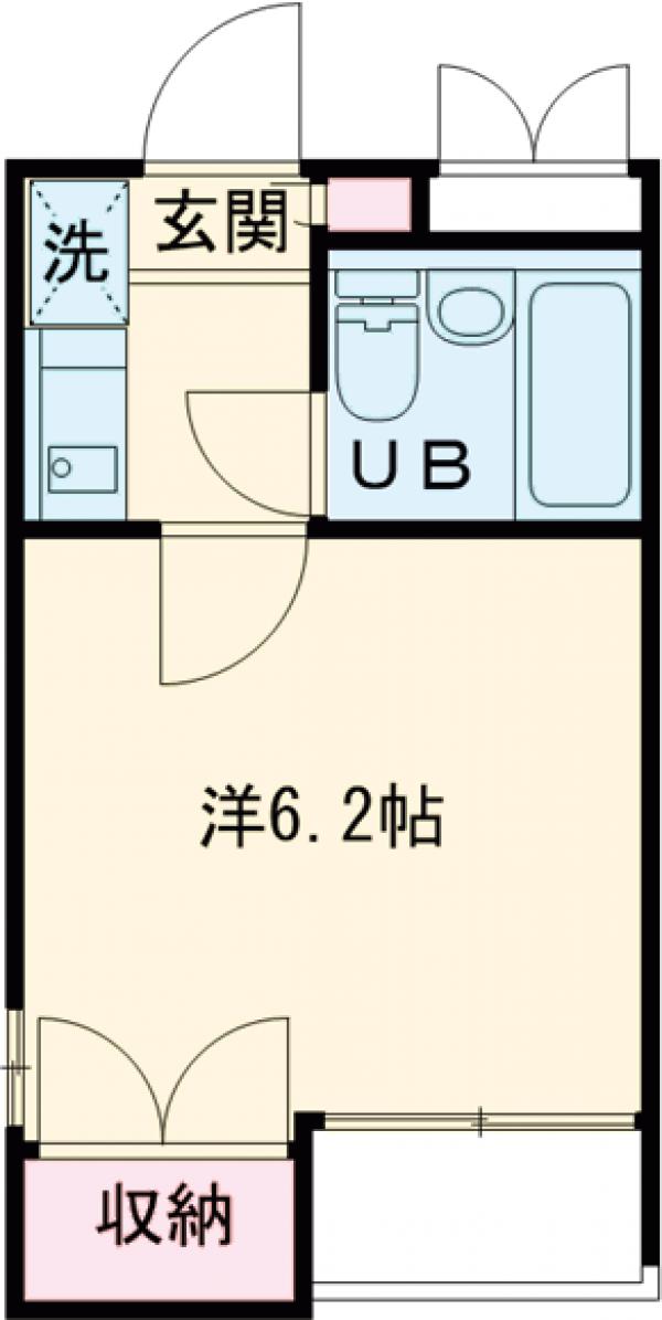 404号室の間取り