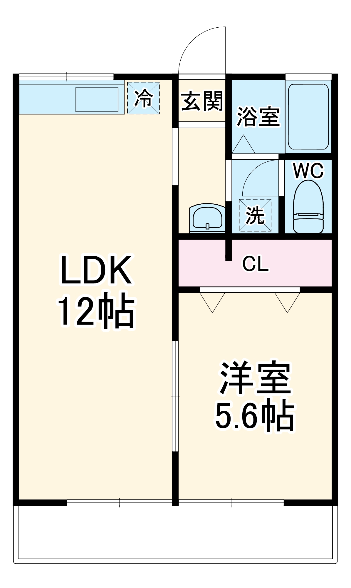 シティハイム平草壱番館・201号室の間取り