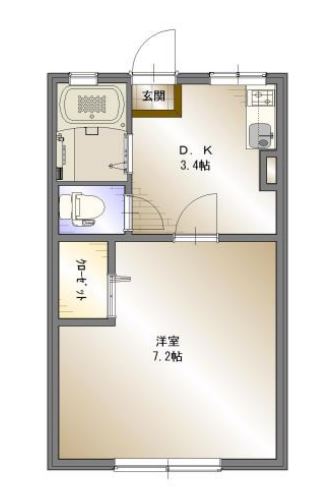 シティハイム平草伍番館・209号室の間取り