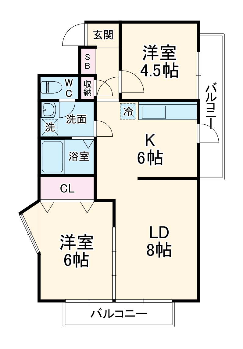 パレロアール戸塚の間取り