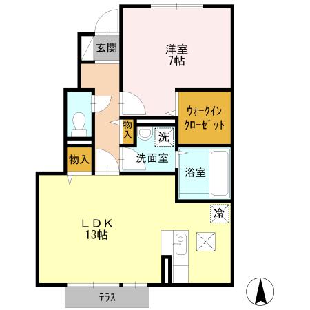 カーミー・芳川 A棟の間取り