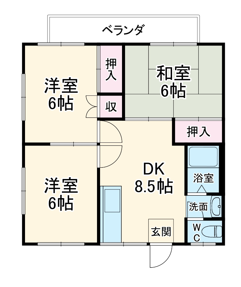 小野沢コーポⅠの間取り