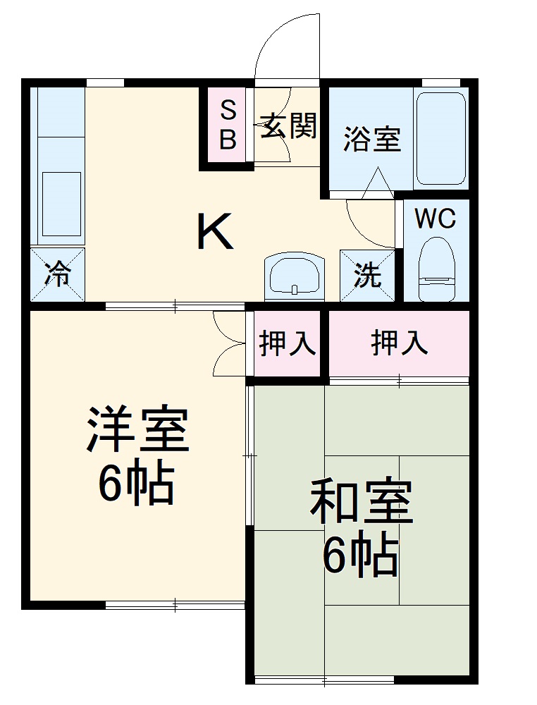 ポワール弐番館の間取り