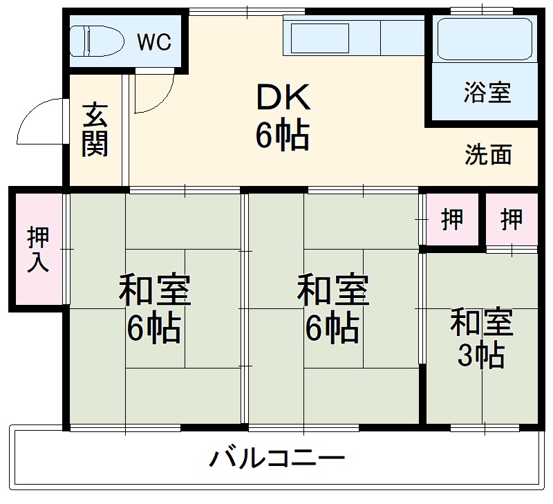 マンションTUの間取り