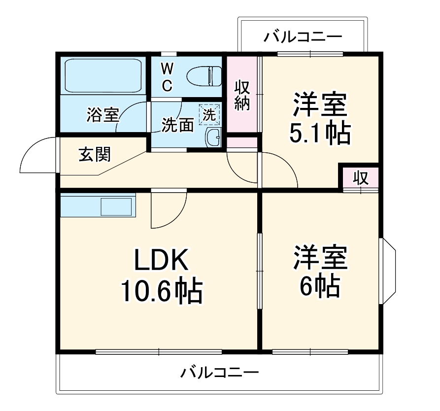 ソレアードⅡの間取り