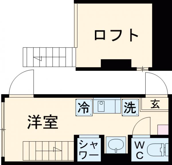 ワイズときわ台・105号室の間取り