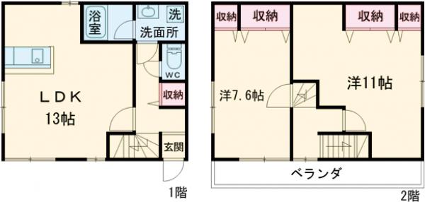立花３丁目戸建・1号室の間取り