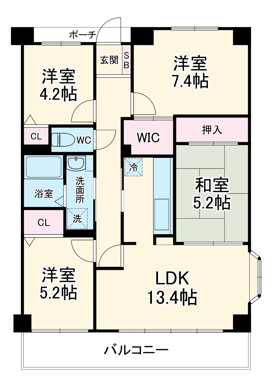 オクトス市ケ尾の間取り