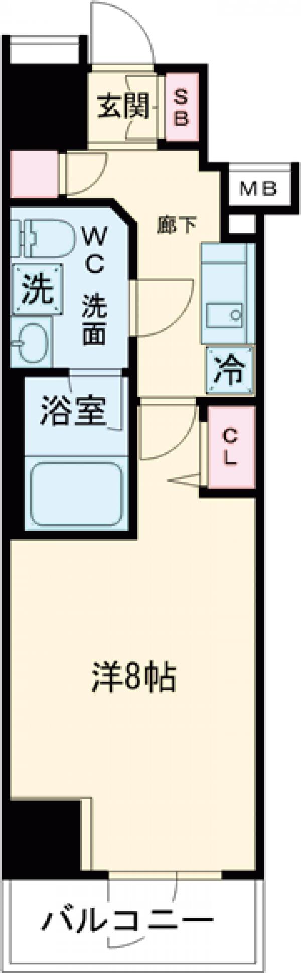 メインステージ入谷Ⅳ・502号室の間取り