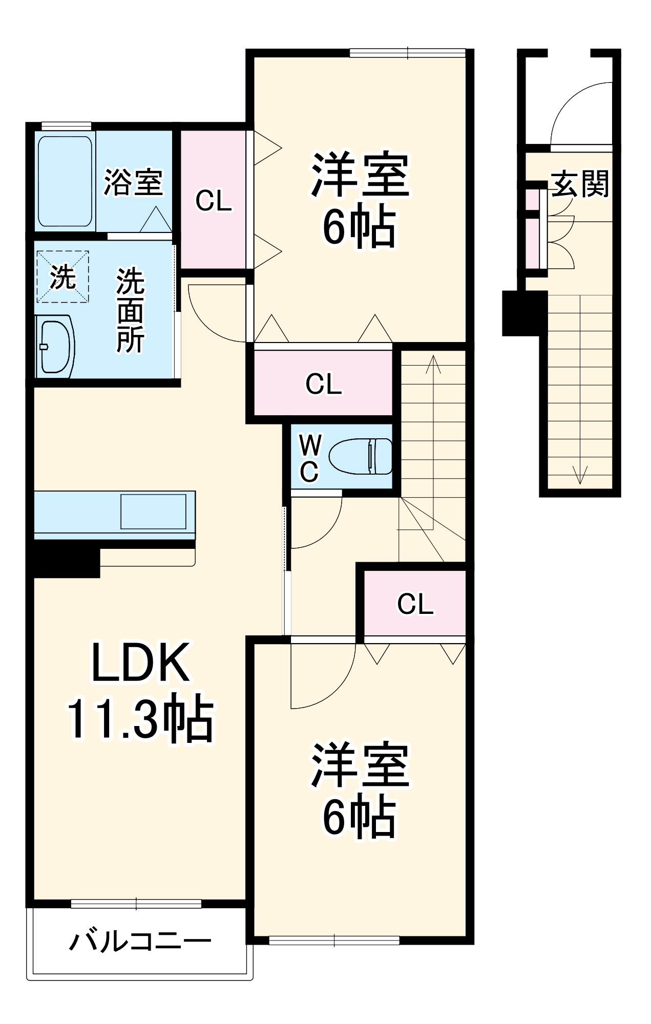 フルハウスAの間取り