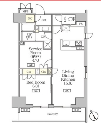 リーフシティ市川 ザ・レジデンスの間取り