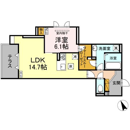 D's LIEN (ディーズリアン) Aの間取り