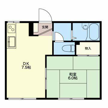 パークサイド若宮Aの間取り