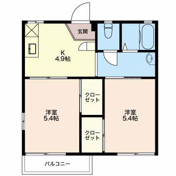 シーサイド若宮Bの間取り