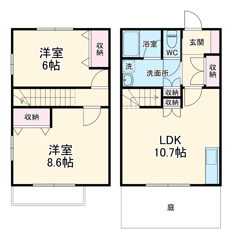 タウンハウス金屋Ⅱの間取り