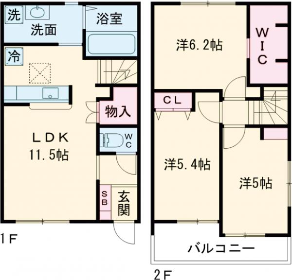 Blueberry Aの間取り