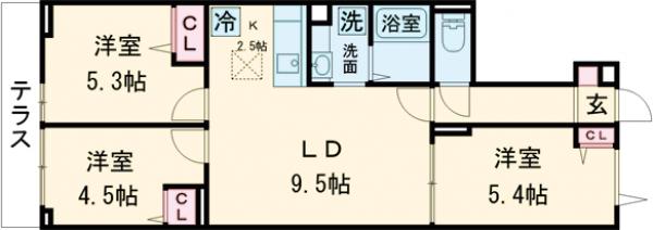 セレスティア松が丘の間取り