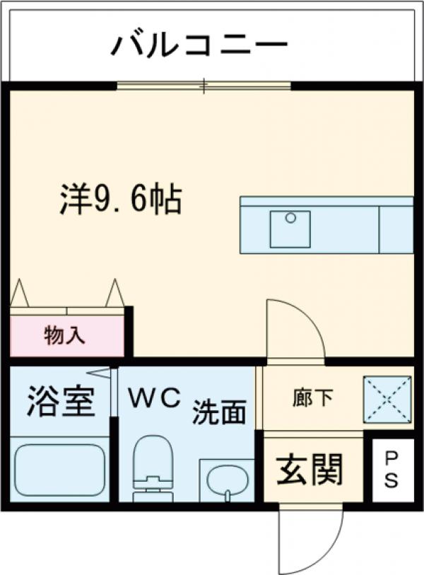 フラッティ北山Ⅱ・101号室の間取り
