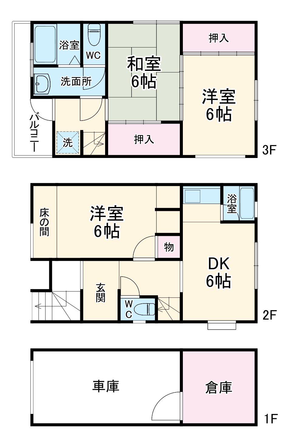 若竹町1丁目貸家の間取り
