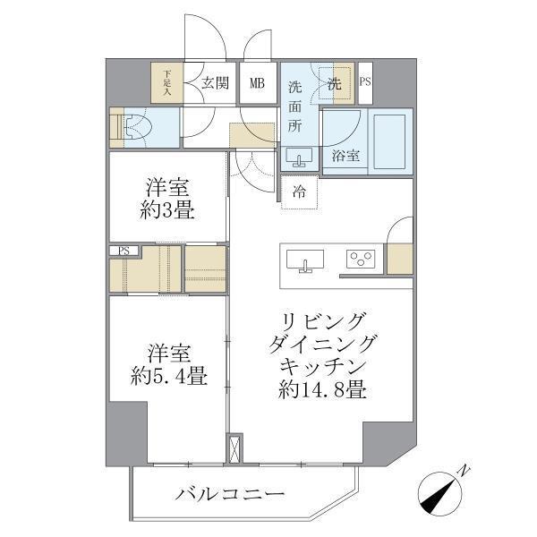 アジールコート町屋の間取り