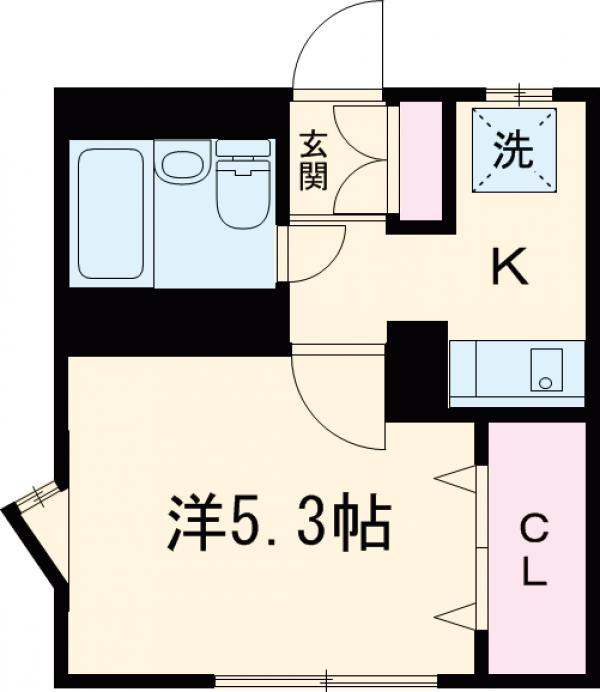 セゾンKN・201号室の間取り