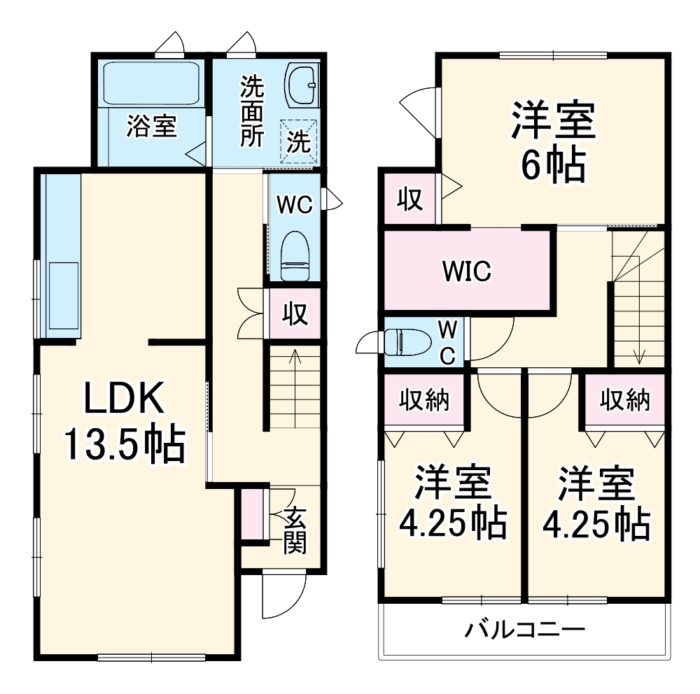 南湖貸家 Aの間取り