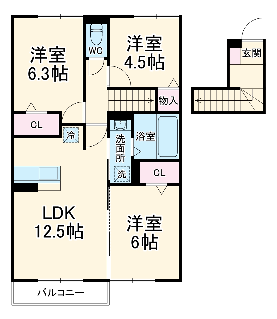 プリムヴェールの間取り