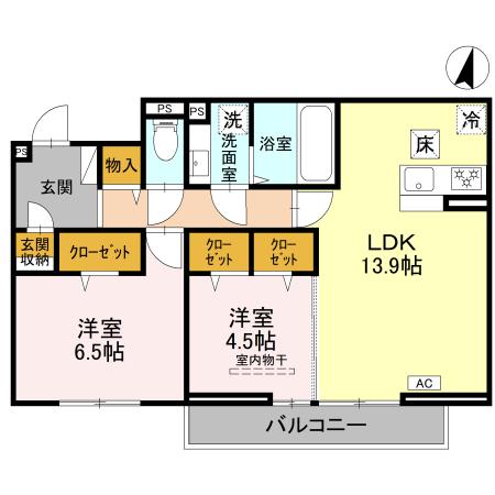 プレジールの間取り