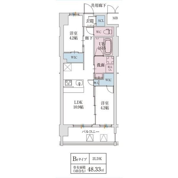 スプランディッド城東関目の間取り