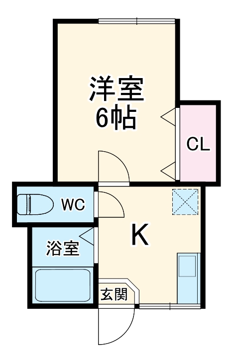 鈴木コーポ・102号室の間取り
