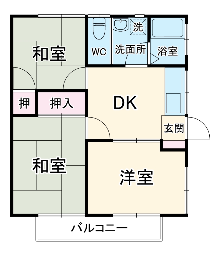 やわらぎハイツの間取り
