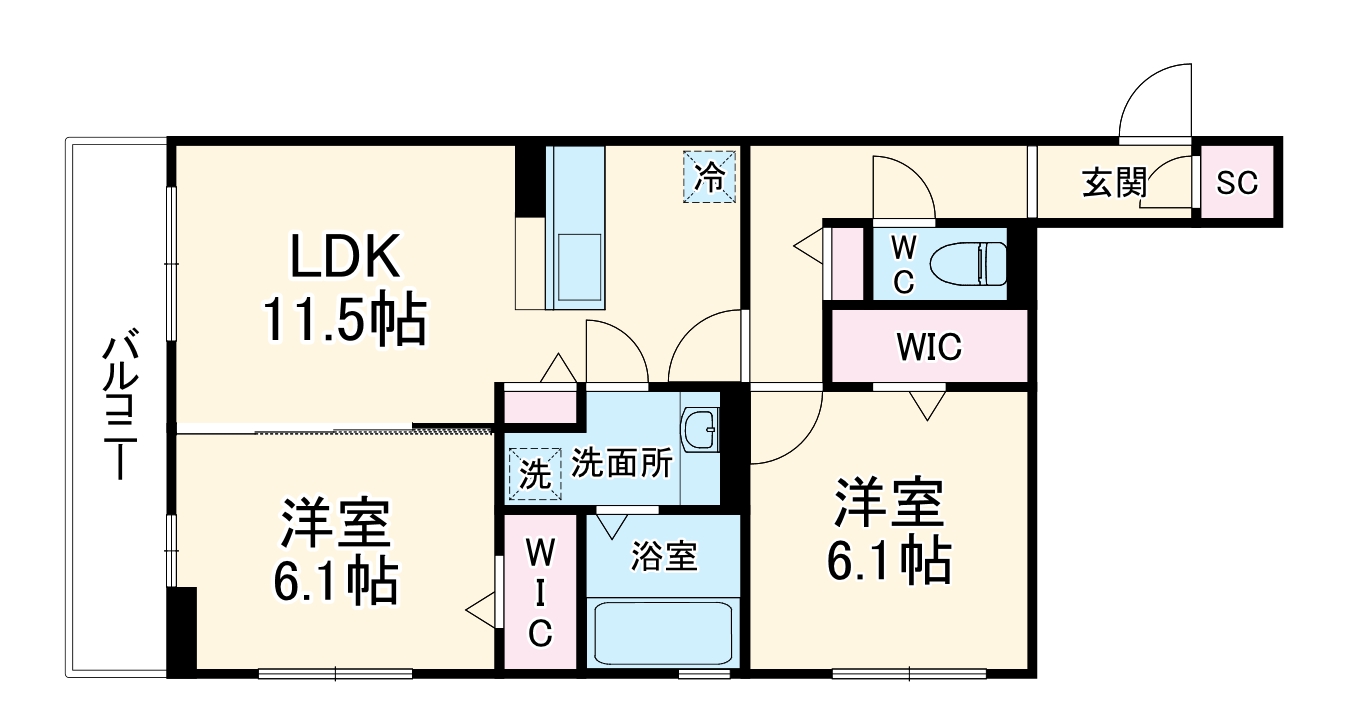トレビ・フォンタナの間取り