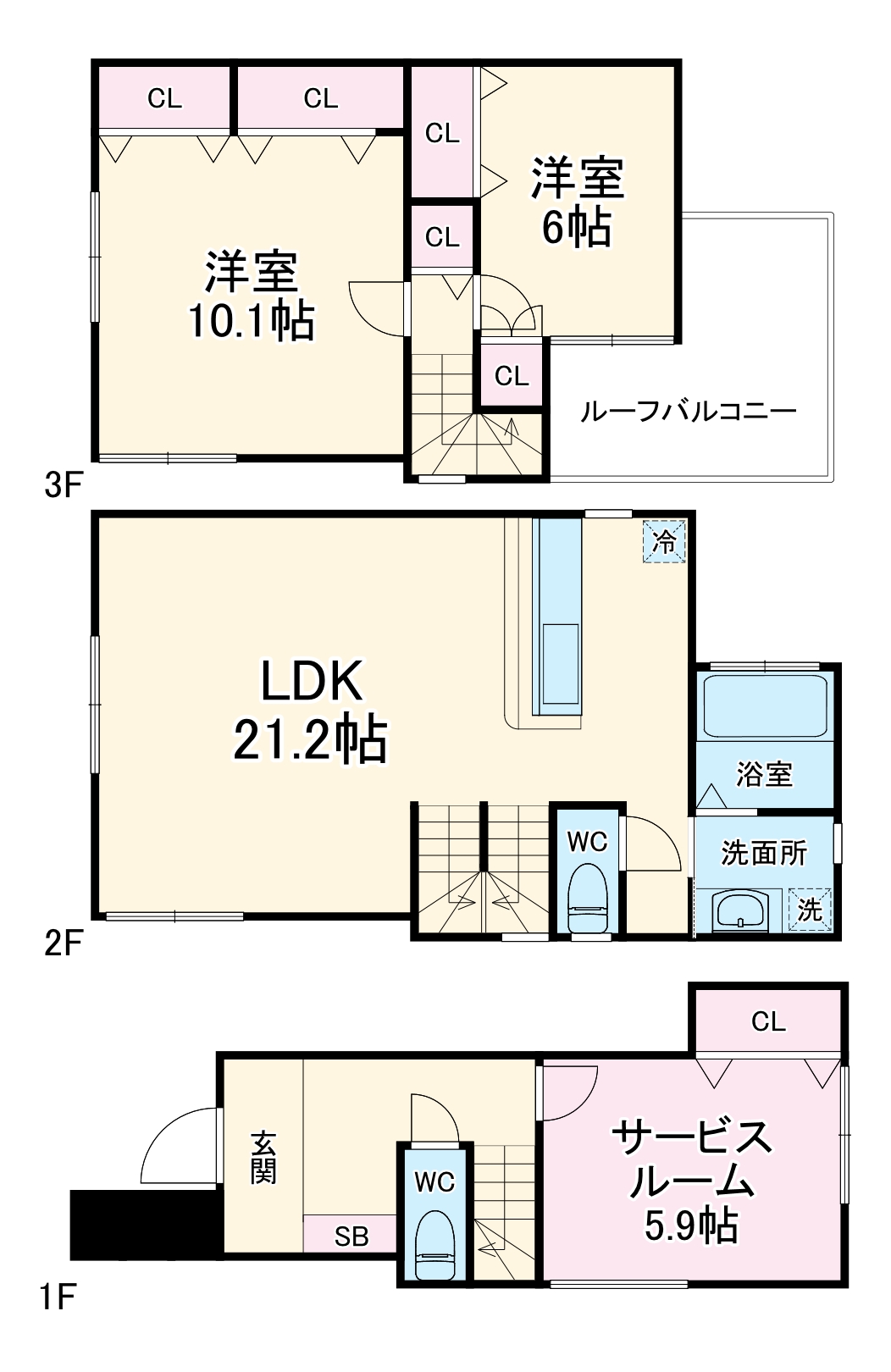 ふじみ野市大原2丁目戸建の間取り