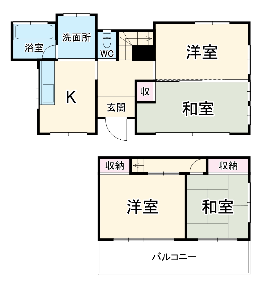 鴻巣市鴻巣貸家の間取り