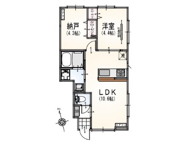 La R?sidence Chic・102号室の間取り