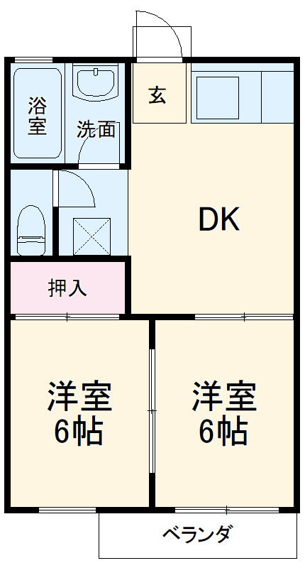 コーポ池谷A棟の間取り