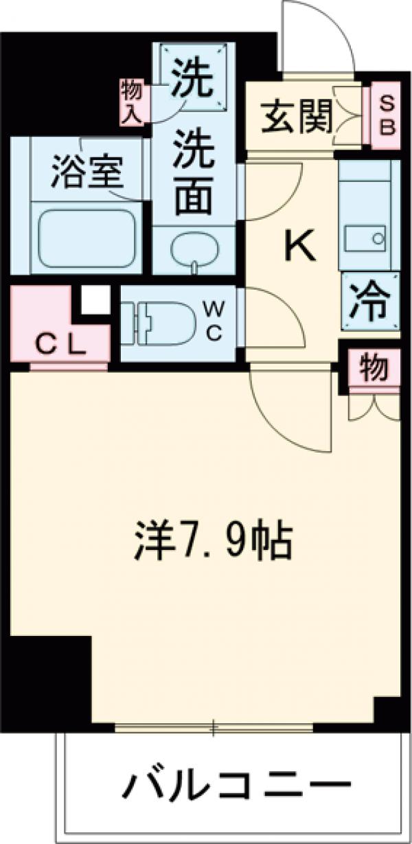アイルグランディール池袋・502号室の間取り