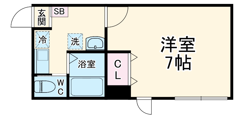 Rutile厚木・102号室の間取り