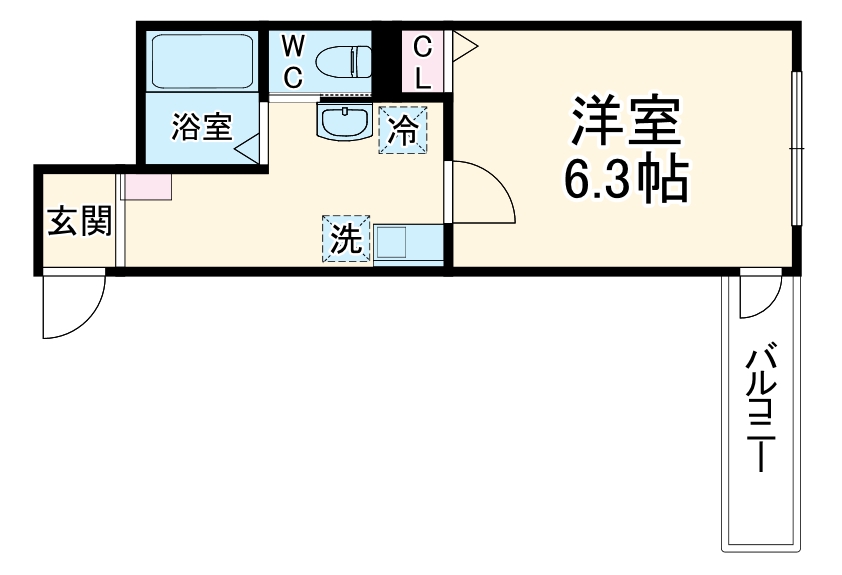 Rutile厚木・205号室の間取り