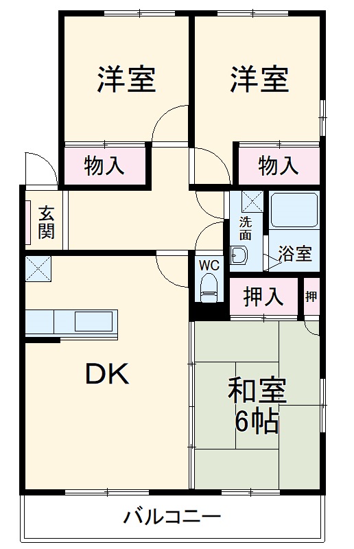 ベルデ高津の間取り