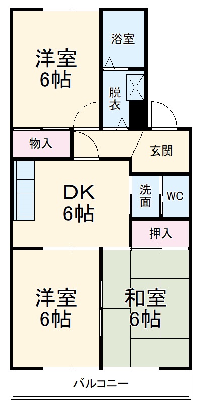 マンション岡田の間取り