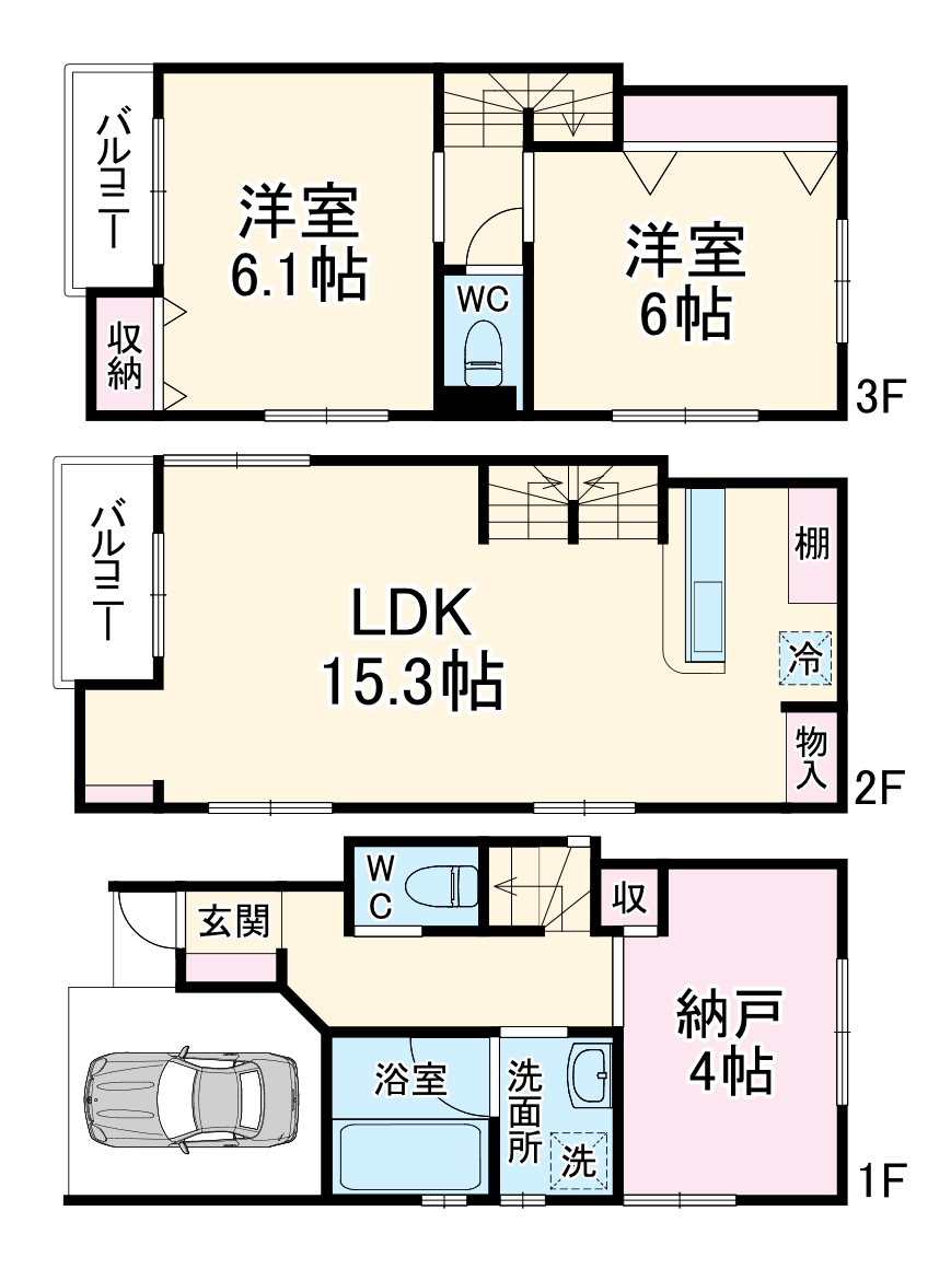 浦安市猫実4丁目戸建の間取り