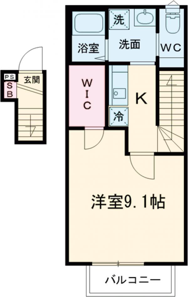 （仮称）調布市国領町五丁目長屋・203号室の間取り