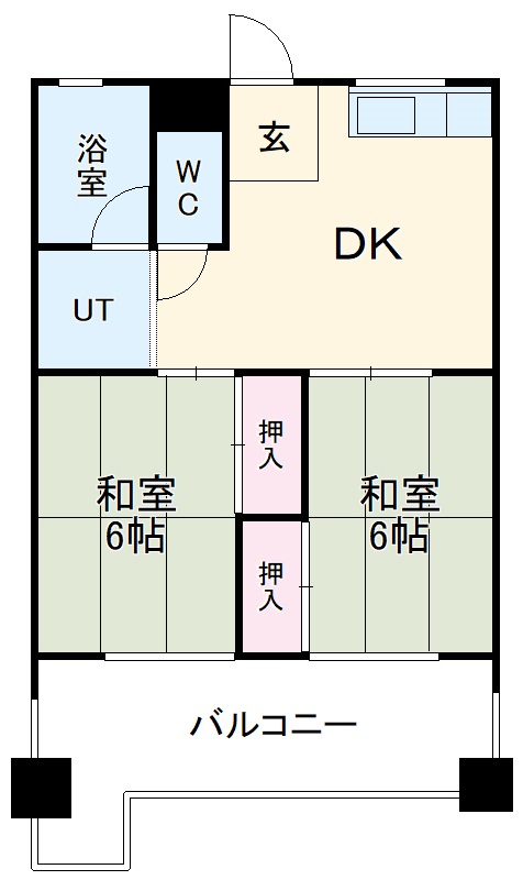 コーポ香流橋の間取り