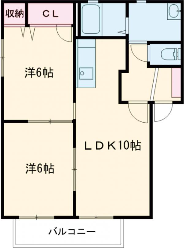 ベルテ　B・101号室の間取り